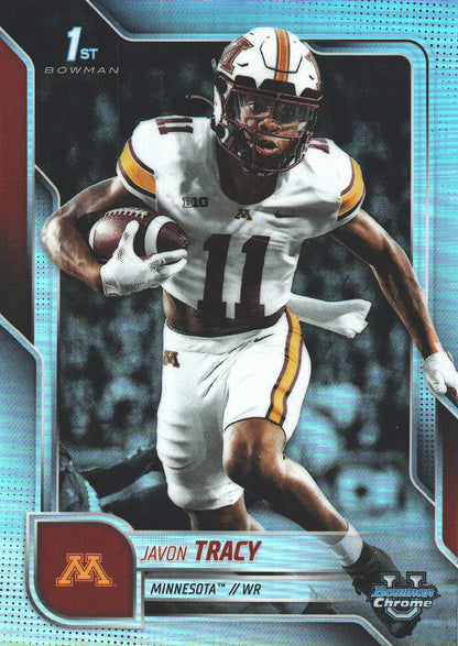 2025 Topps Bowman U Chrome Refractor Javon Tracy 1st #175 Minnesota Golden Gophers