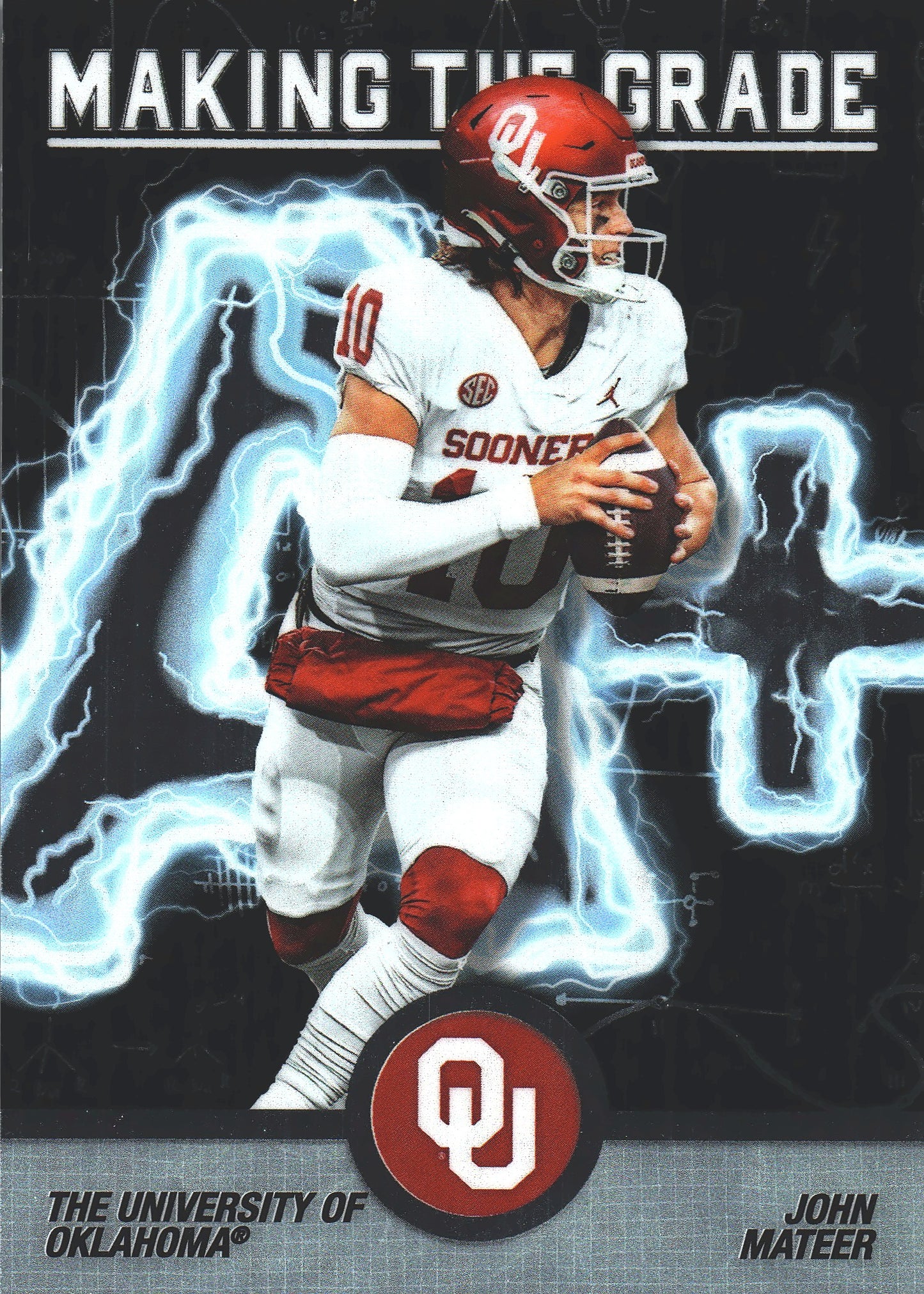 2025 Topps Bowman Best U Making the Grade John Mateer #MG-10 Oklahoma Sooners