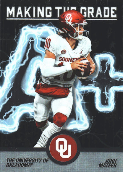 2025 Topps Bowman Best U Making the Grade John Mateer #MG-10 Oklahoma Sooners