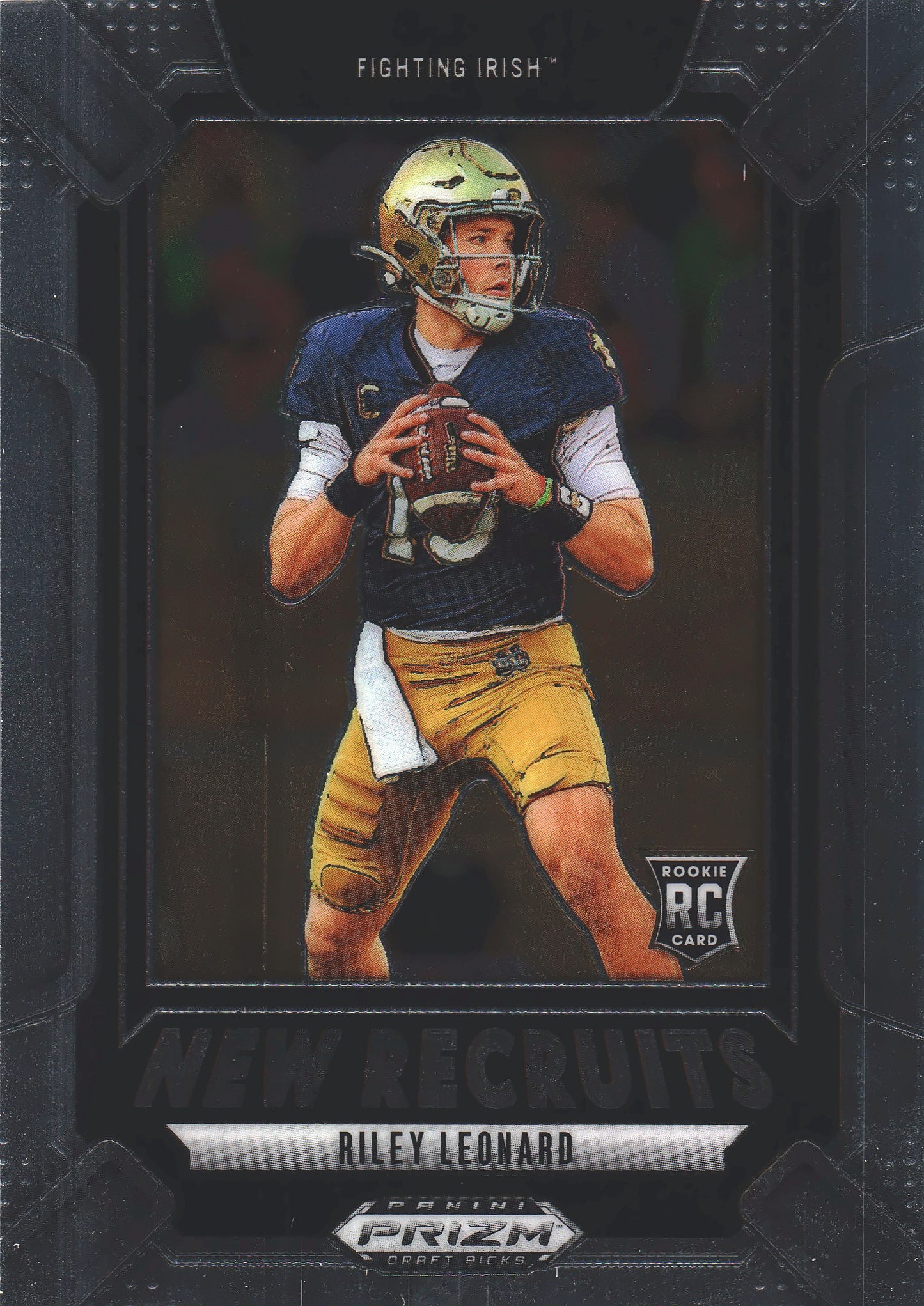 2025 Panini Prizm Draft Picks New Recruits Riley Leonard #17 Notre Dame Fighting Irish