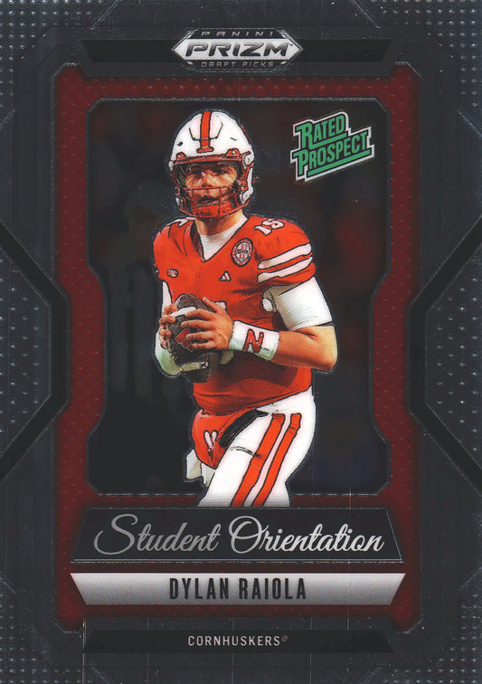 2025 Panini Prizm Draft Picks Student Orientation Dylan Raiola #3 Nebraska Cornhuskers
