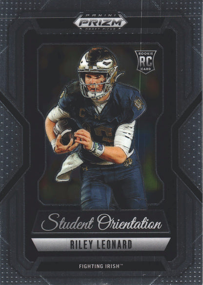 2025 Panini Prizm Draft Picks Student Orientation Riley Leonard #20 Notre Dame Fighting Irish