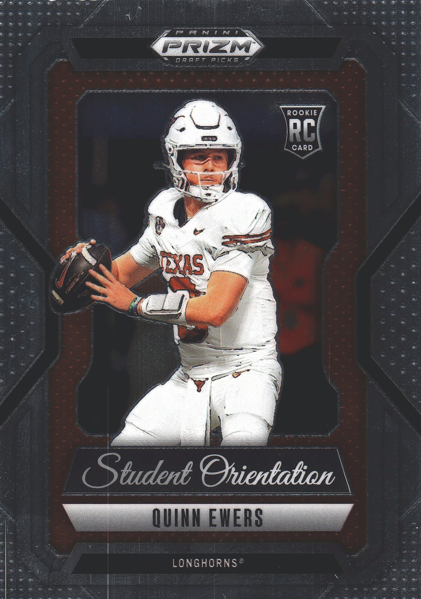 2025 Panini Prizm Draft Picks Student Orientation Quinn Ewers #6 Texas Longhorns