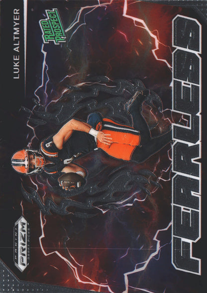 2025 Panini Prizm Draft Picks Fearless Luke Altmyer #F-LAR Illinois Fighting Illini