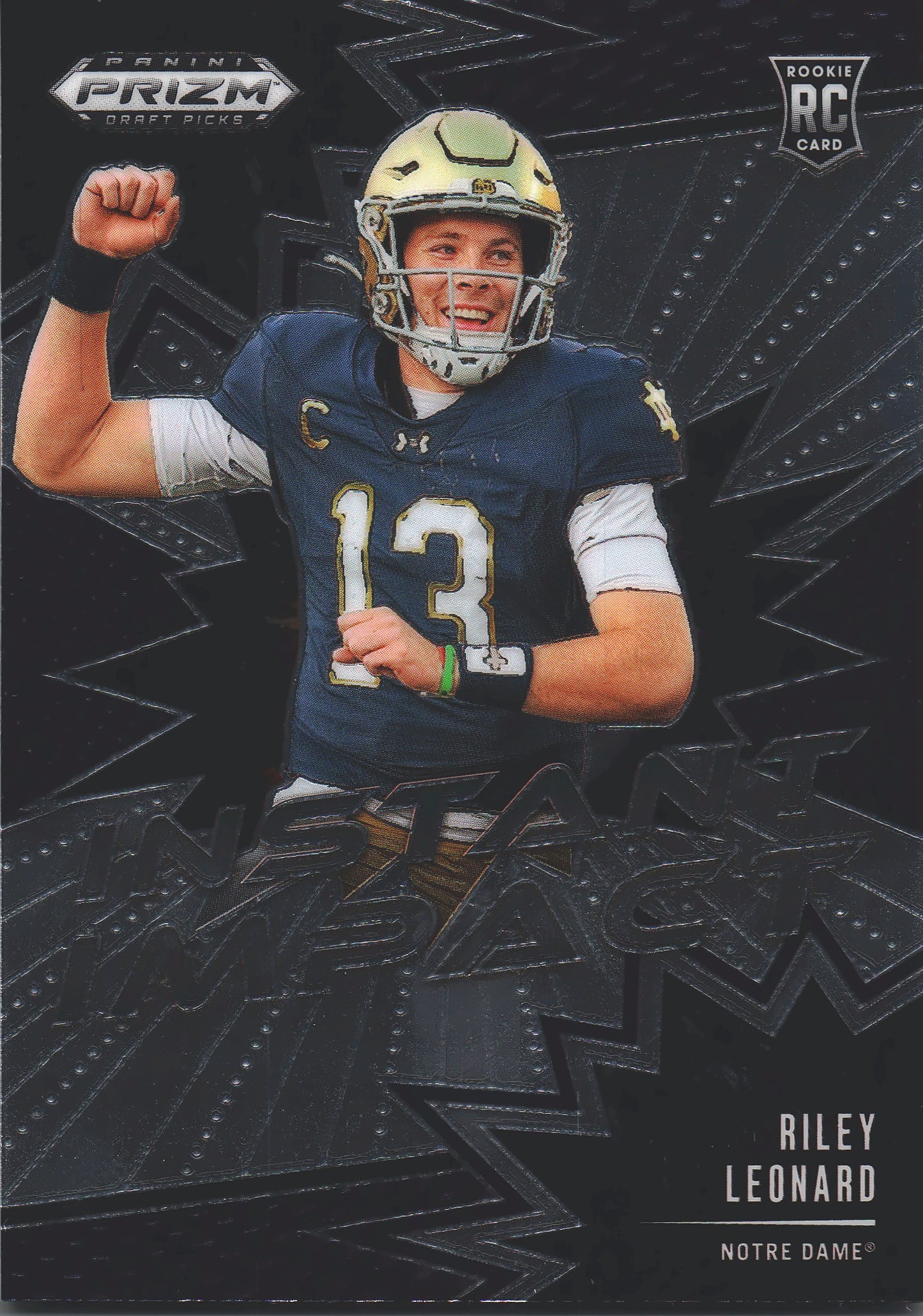 2025 Panini Prizm Draft Picks Instant Impact Riley Leonard #II-RLD Notre Dame Fighting Irish