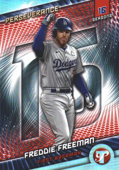 2025 Topps Pristine Perseverance Freddie Freeman #P-19 Los Angeles Dodgers