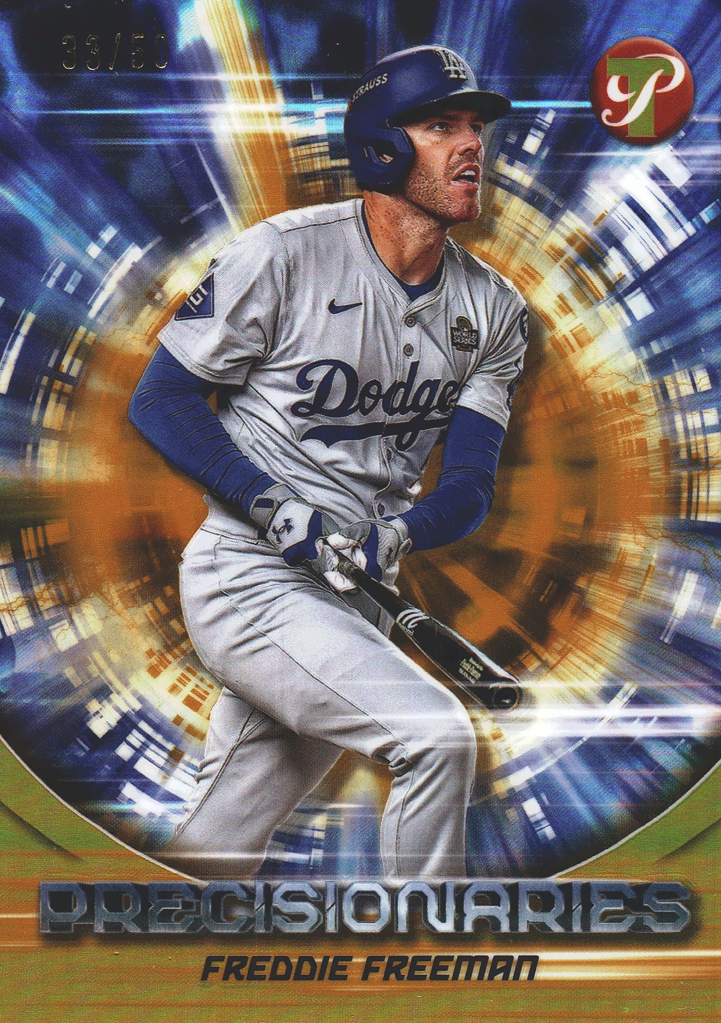 2025 Topps Pristine Precisionaries Gold Refractor /50 Freddie Freeman #PR-34 Los Angeles Dodgers