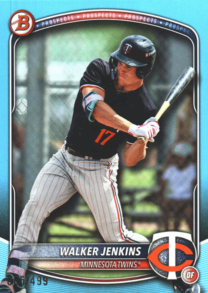 2025 Topps Bowman Draft Sky Blue /499 Walker Jenkins #BD-159 Minnesota Twins