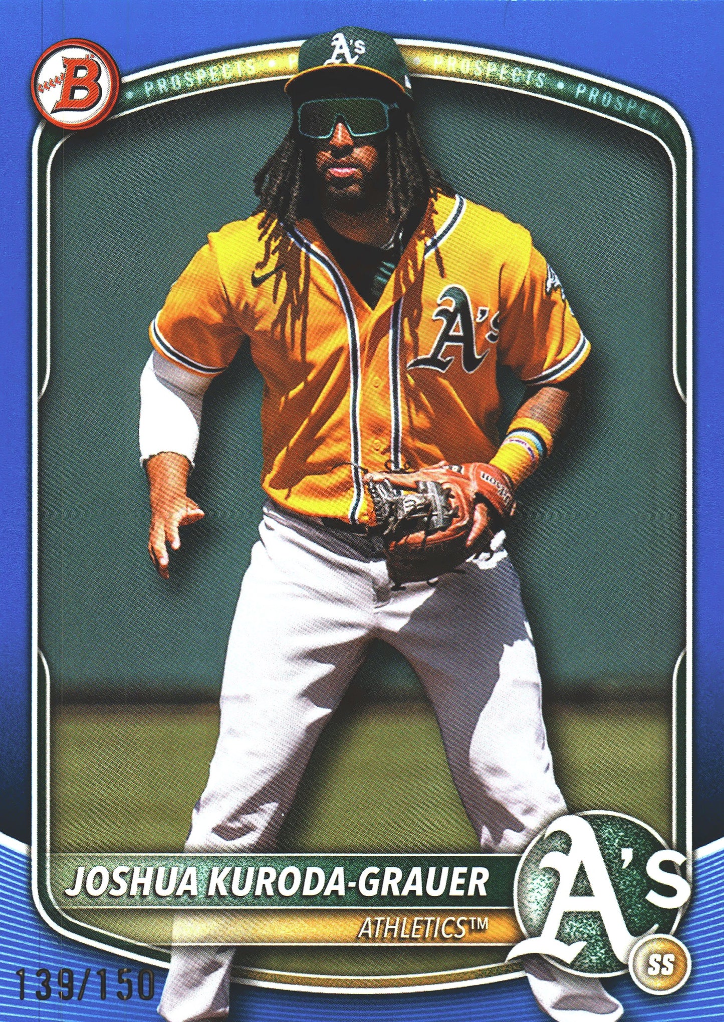 2025 Topps Bowman Draft Blue /150 Joshua Kuroda-Grauer #BD-125 Athletics