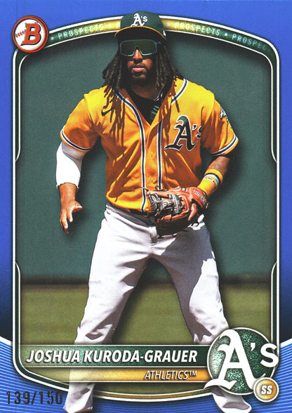 2025 Topps Bowman Draft Blue /150 Joshua Kuroda-Grauer #BD-125 Athletics