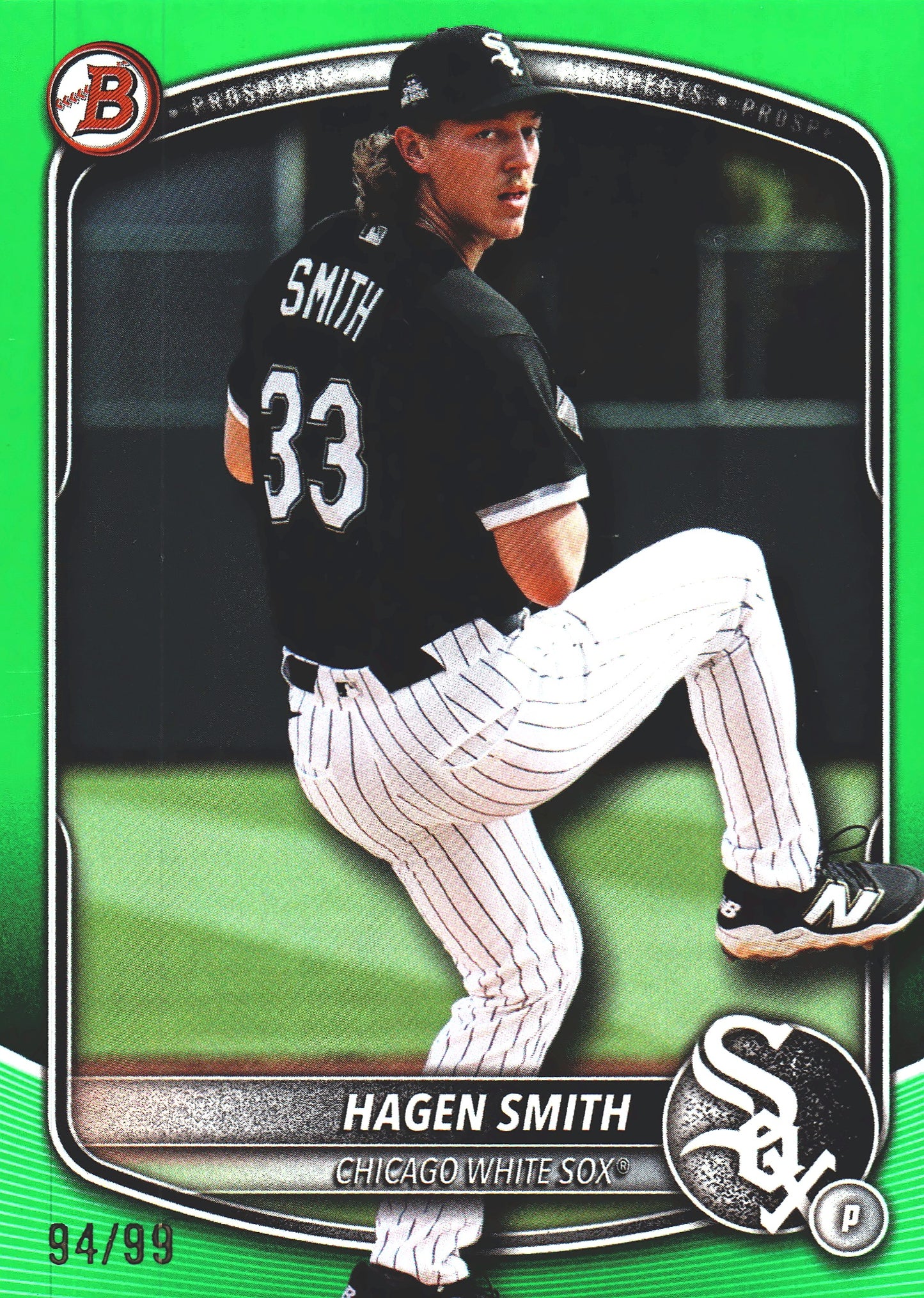 2025 Topps Bowman Draft Green /99 Hagen Smith #BD-167 Chicago White Sox