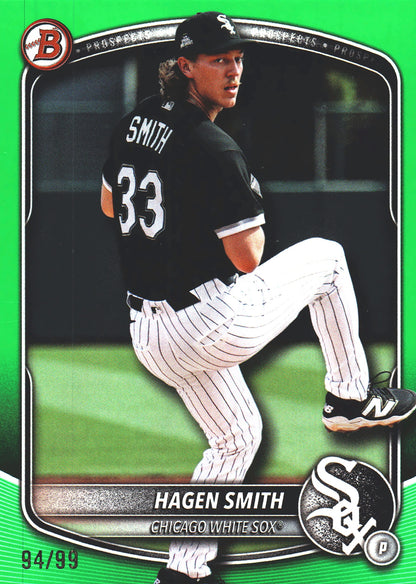 2025 Topps Bowman Draft Green /99 Hagen Smith #BD-167 Chicago White Sox