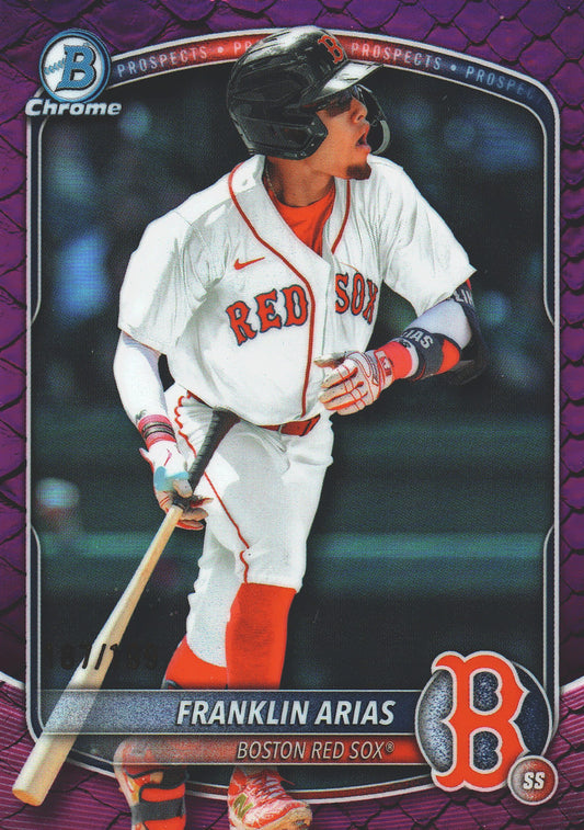 2025 Topps Bowman Draft Chrome Fuchsia Reptilian /199 Franklin Arias #BDC-13 Boston Red Sox