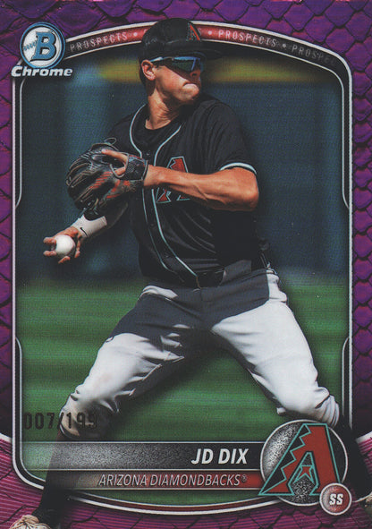 2025 Topps Bowman Draft Chrome Fuchsia Reptilian /199 JD Dix #BDC-161 Arizona Diamondbacks