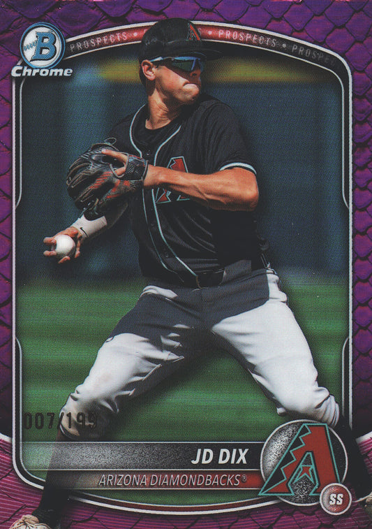 2025 Topps Bowman Draft Chrome Fuchsia Reptilian /199 JD Dix #BDC-161 Arizona Diamondbacks