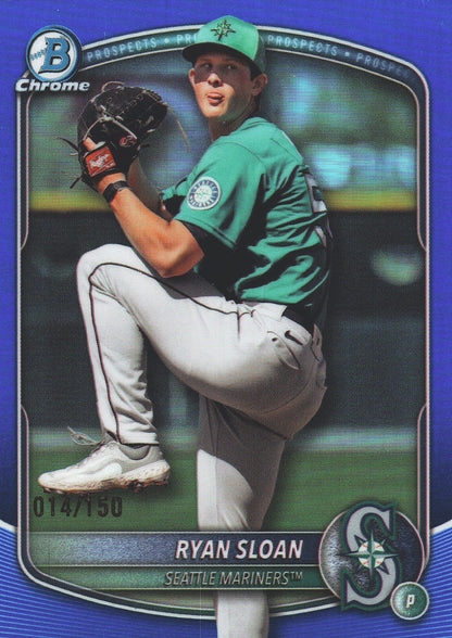 2025 Topps Bowman Draft Chrome Blue /150 Ryan Sloan #BDC-94 Seattle Mariners