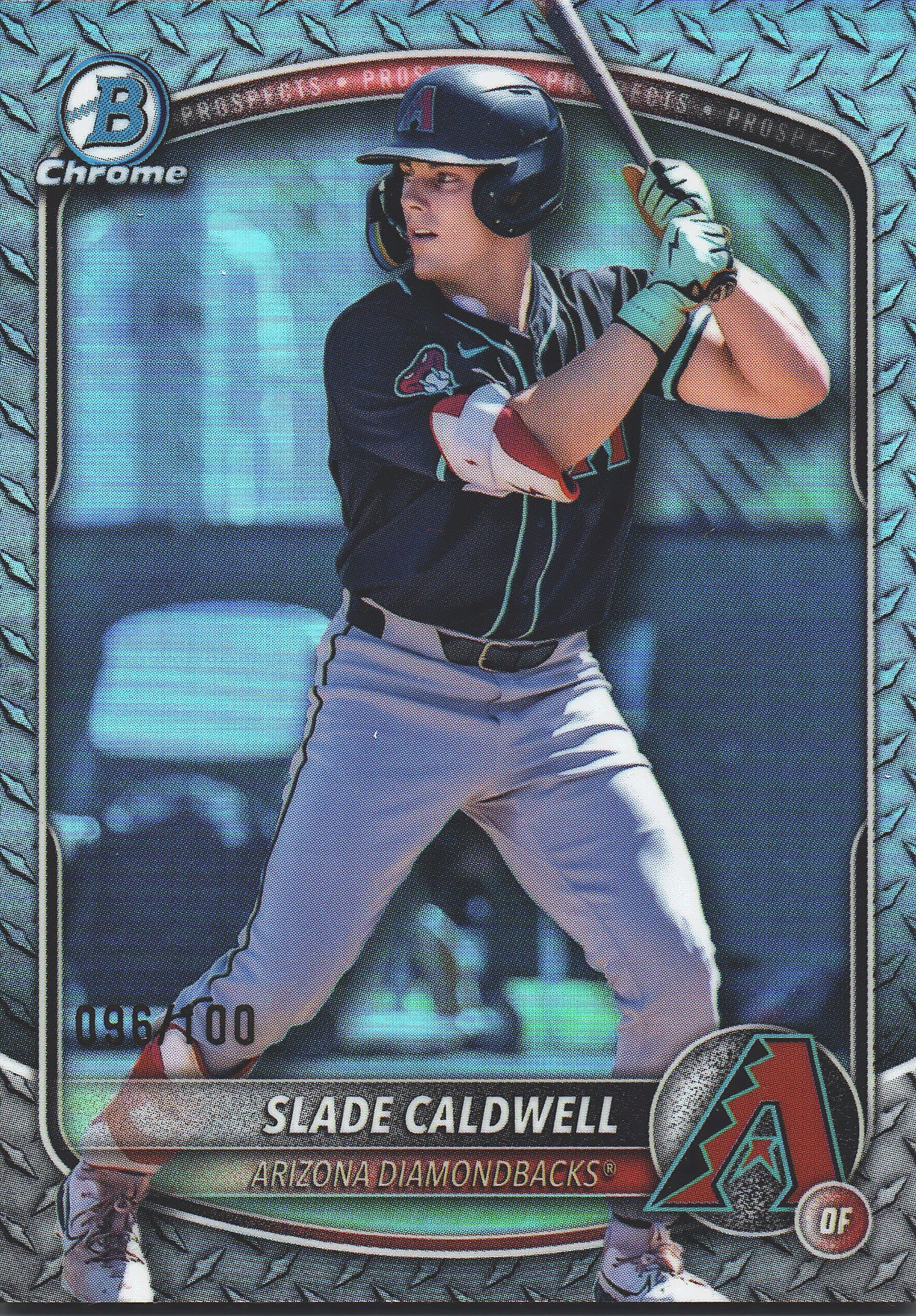 2025 Topps Bowman Draft Chrome Steel Metal /100 Slade Caldwell #BDC-152 Arizona Diamondbacks