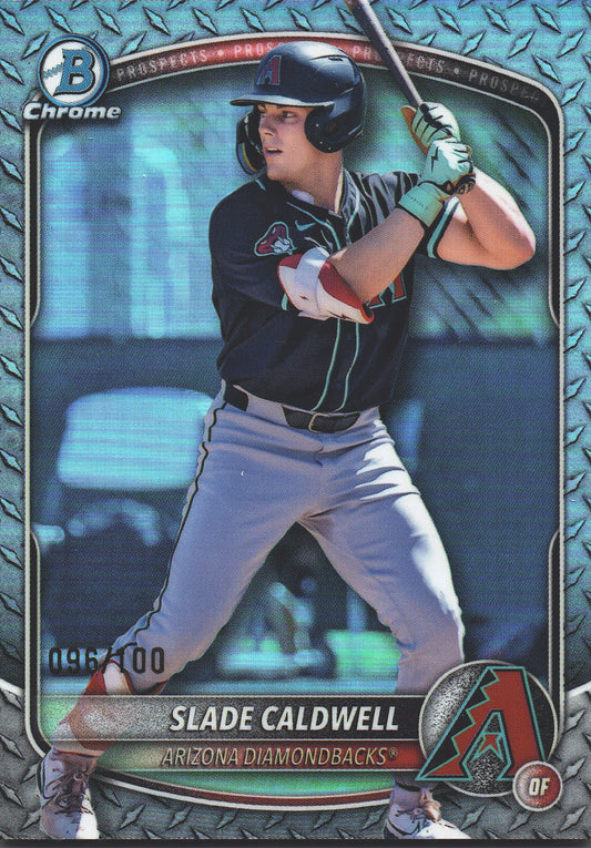 2025 Topps Bowman Draft Chrome Steel Metal /100 Slade Caldwell #BDC-152 Arizona Diamondbacks