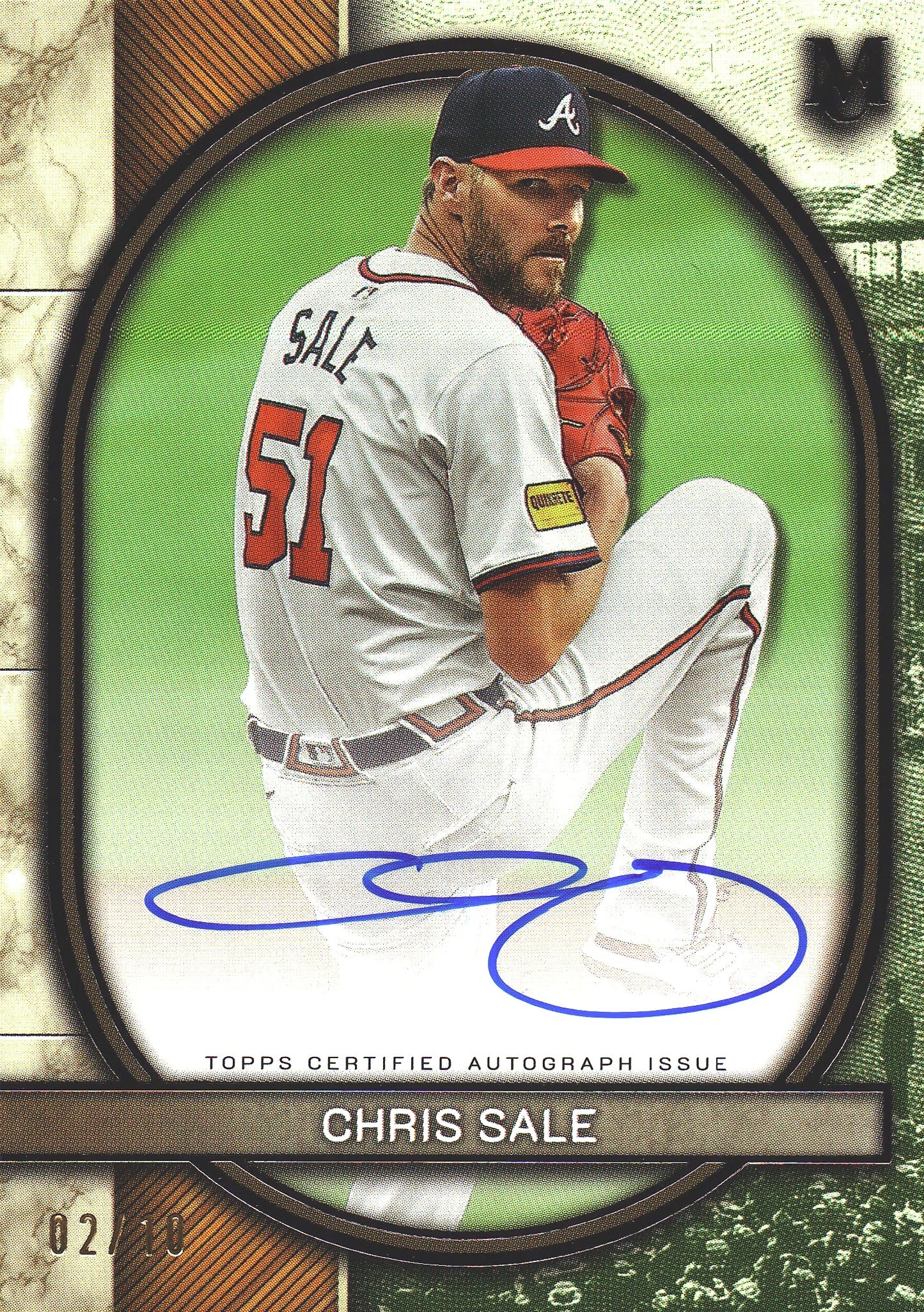 2025 Topps Museum Chris Sale Autograph /10 #AA-CS Atlanta Braves
