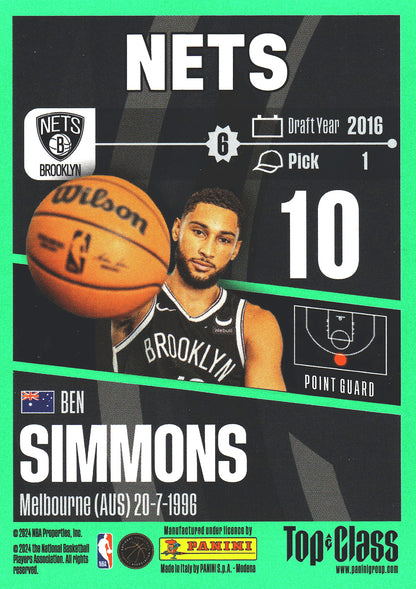 2023 Panini Top Class NBA Ben Simmons #11 Brooklyn Nets