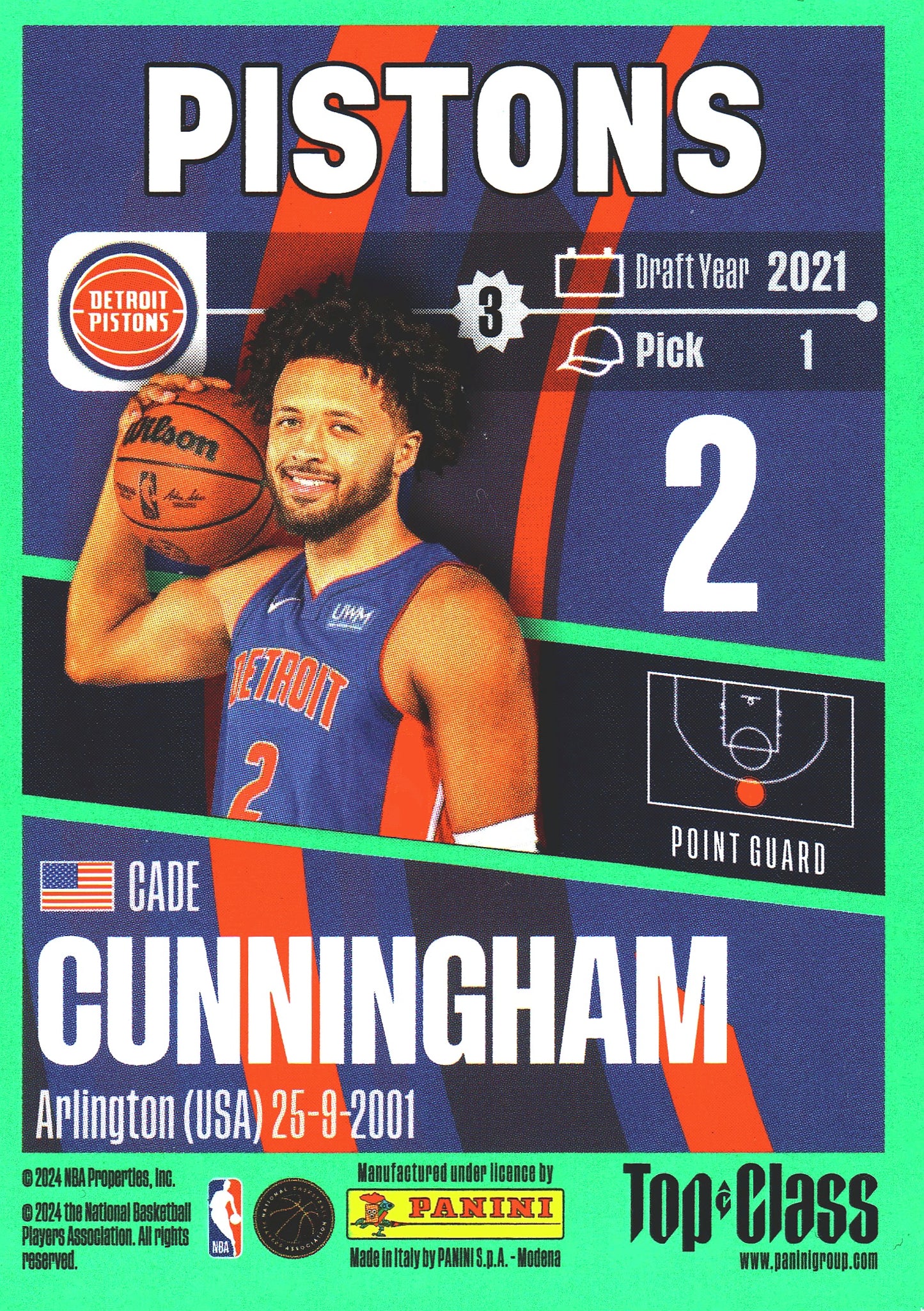 2023 Panini Top Class NBA Cade Cunningham #28 Detroit Pistons