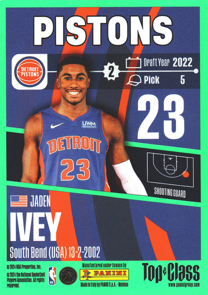 2023 Panini Top Class NBA Jaden Ivey #29 Detroit Pistons