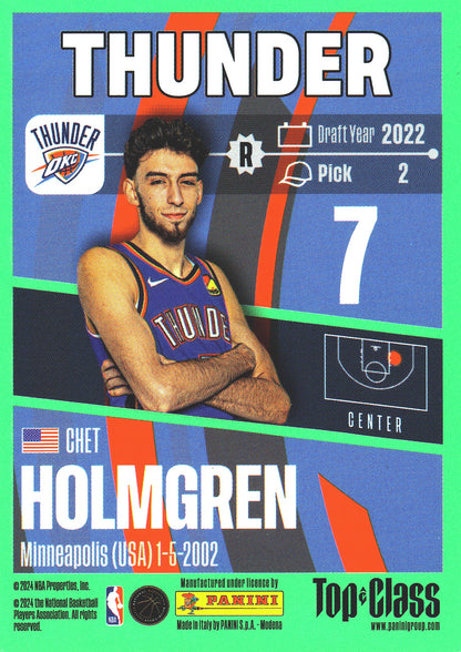 2023 Panini Top Class NBA Chet Holmgren #112 Oklahoma City Thunder