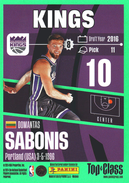 2023 Panini Top Class NBA Domantas Sabonis #126 Sacramento Kings
