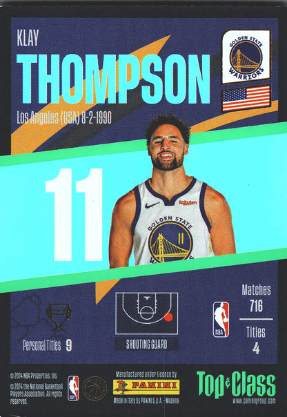 2023 Panini Top Class NBA Winner Klay Thompson #192 Golden State Warriors