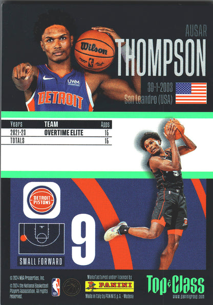 2023 Panini Top Class NBA New Sensation RC Ausar Thompson #252 Detroit Pistons