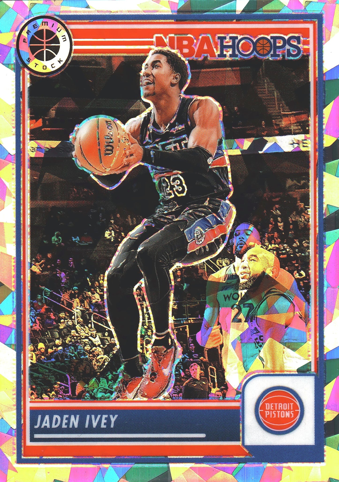 2023 Panini Premium Stock Ice Prizm Jaden Ivey #39 Detroit Pistons