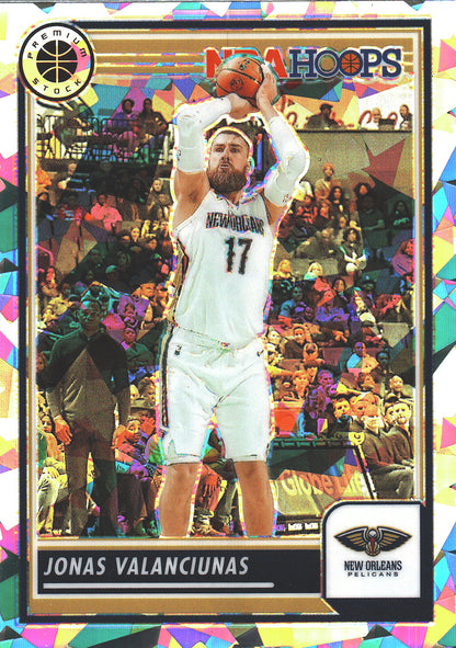 2023 Panini Premium Stock Ice Prizm Jonas Valanciunas #112 New Orleans Pelicans