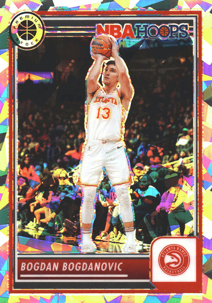 2023 Panini Premium Stock Ice Prizm Bogdan Bogdanovic #218 Atlanta Hawks