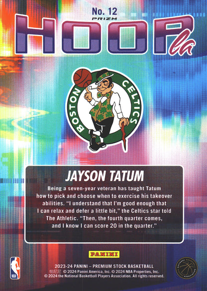 2023 Panini Premium Stock Hoopsla Silver Jayson Tatum #12 Boston Celtics