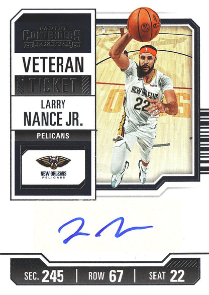 2023 Panini Contenders Veteran Autograph Larry Nance Jr. #VTR-LNP New Orleans Pelicans