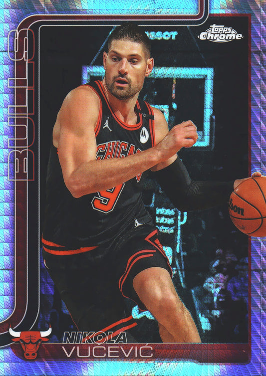 2025 Topps Chrome NBA Prism Nikola Vucevic #24 Chicago Bulls