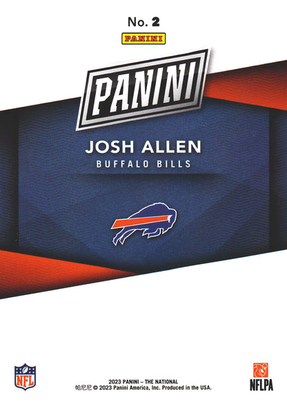 2023 Panini National Blue /199 Josh Allen #2 Buffalo Bills