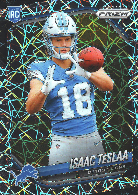 2025 Panini Prizm Lazer Isaac Teslaa RC #316 Detroit Lions