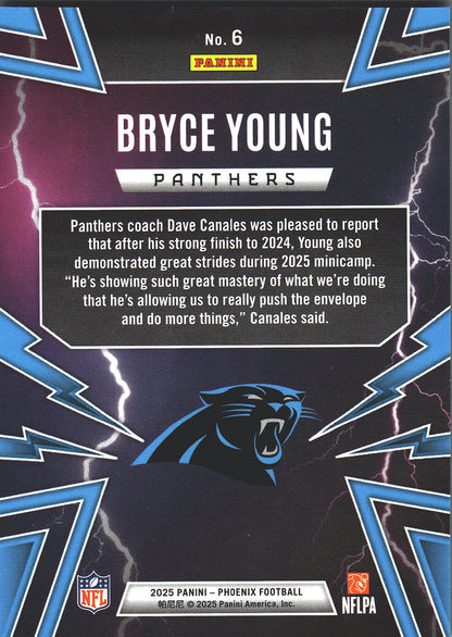 2025 Panini Phoenix Thunderbirds Bryce Young #6 Carolina Panthers