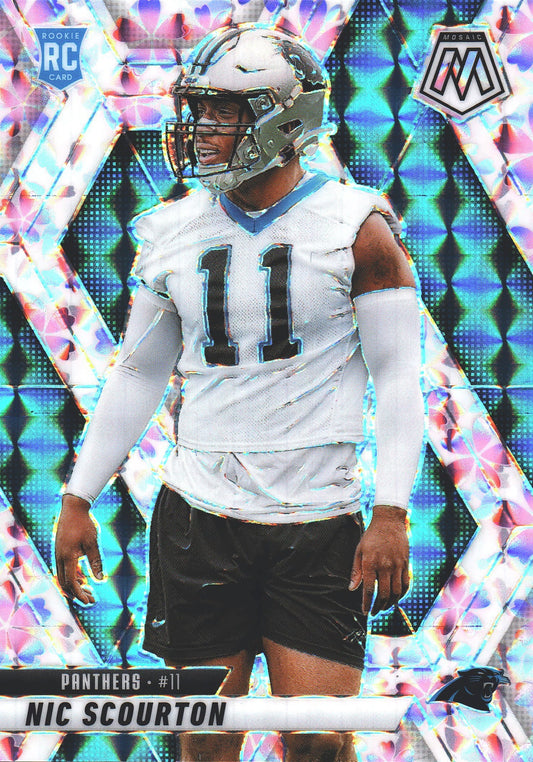 2025 Panini Mosaic Cherry Blossom /20 Nic Scourton #391 Carolina Panthers