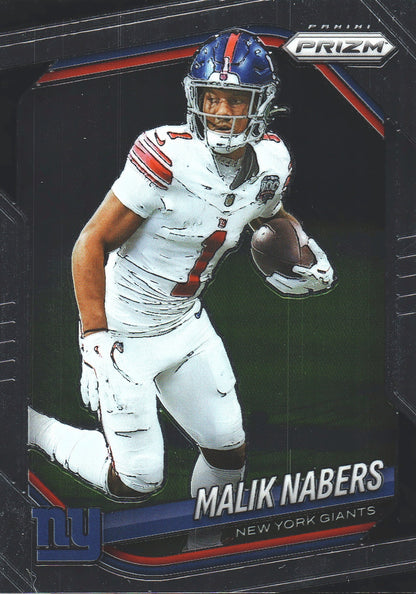 2025 Panini Prizm Malik Nabers #206 New York Giants