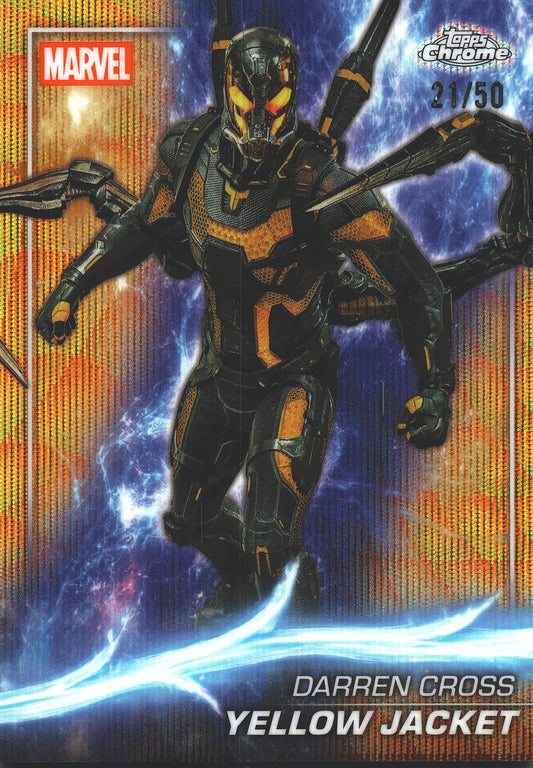 2025 Topps Chrome Marvel Studios Gold Wave Refractor /50 Yellowjacket #60