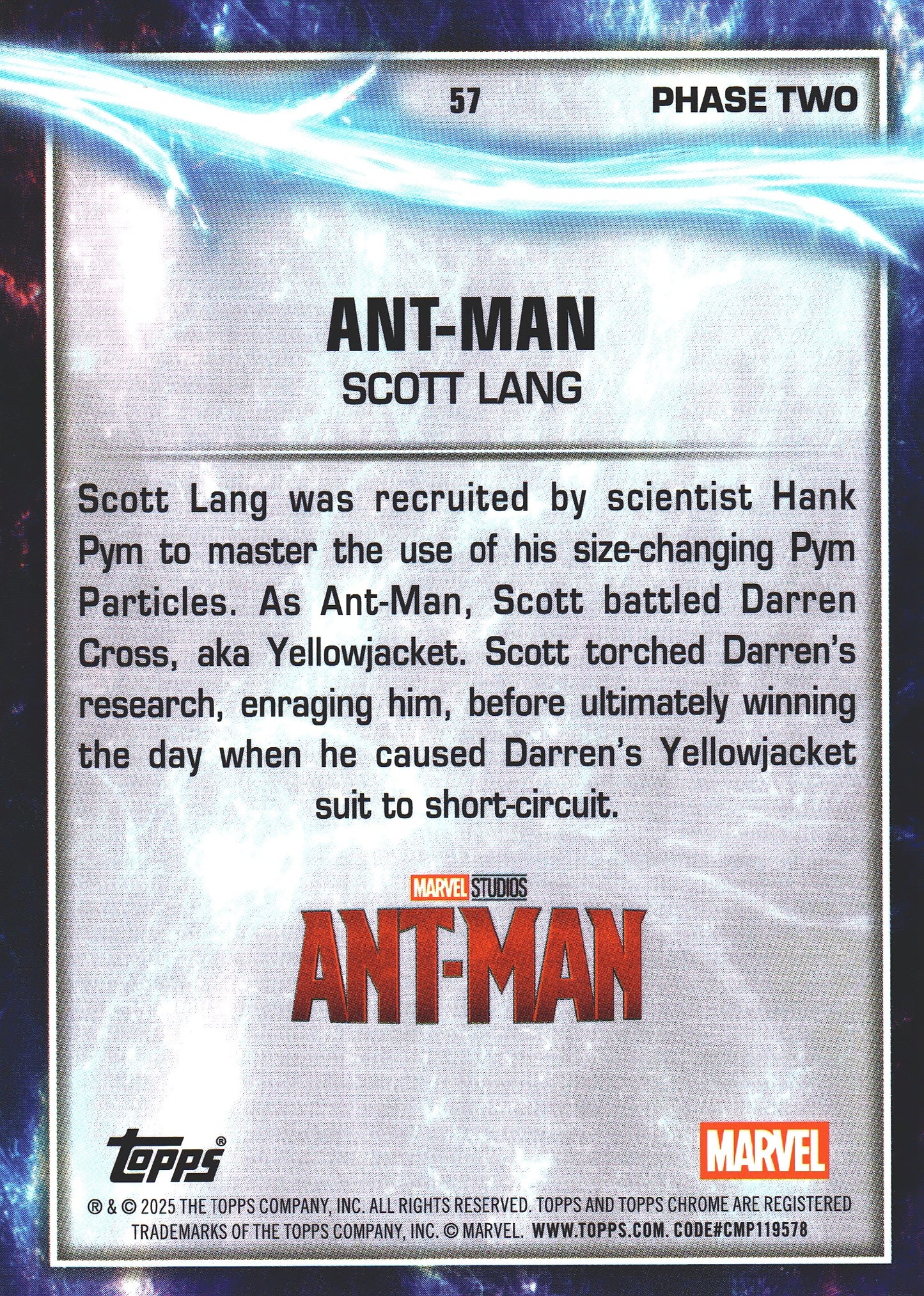 2025 Topps Chrome Marvel Studios Agatha Lava Refractor /150 Ant-Man #57