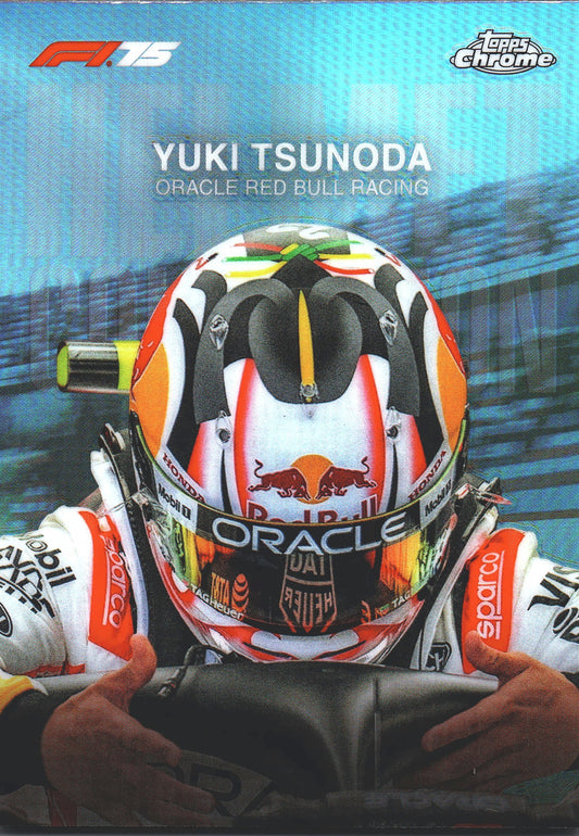 2025 Topps Chrome Formula 1 Helmet Yuki Tsunoda #HC-3 Red Bull Racing