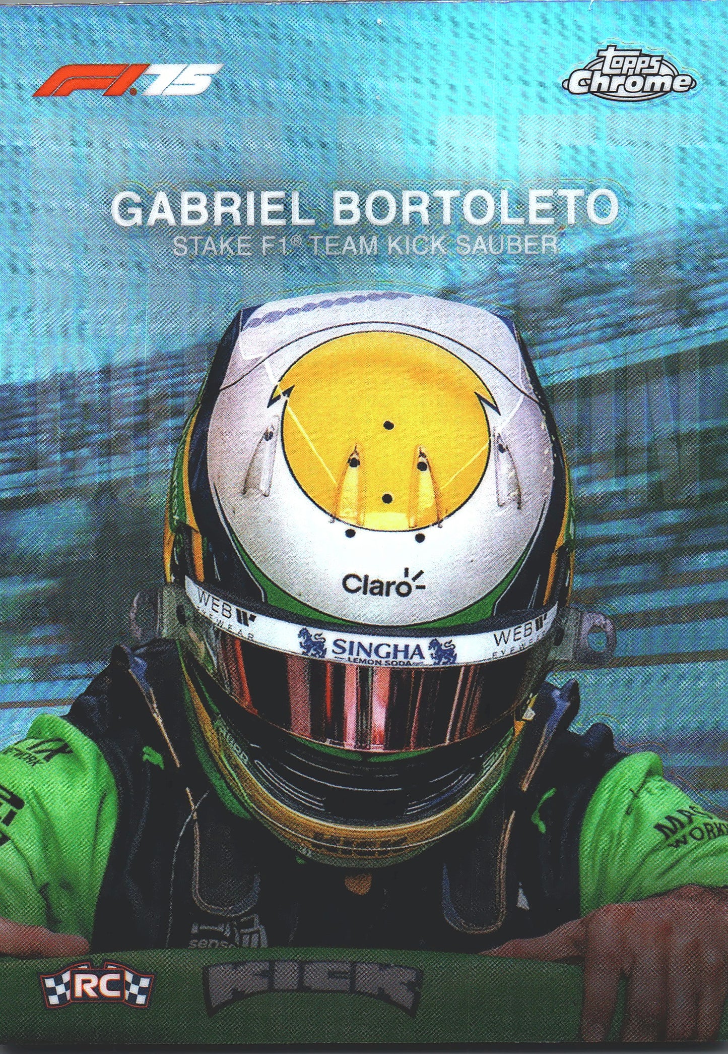 2025 Topps Chrome Formula 1 Helmet Gabriel Bortoleto #HC-10 Sauber
