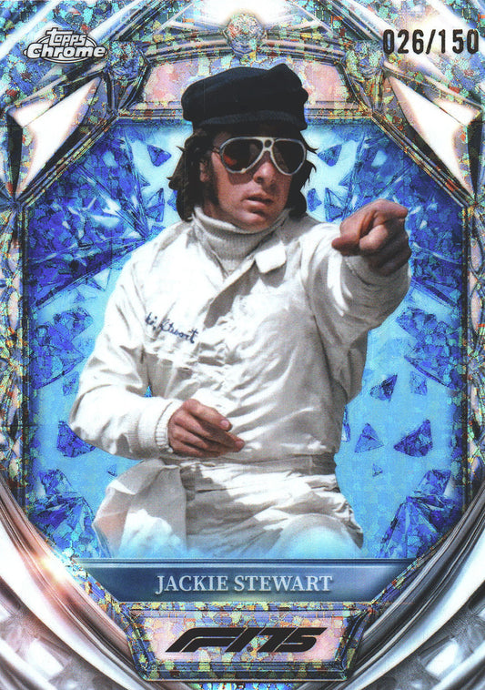 2025 Topps Chrome Formula 1 Diamond 75th Blue /150 Jackie Stewart #D75-43