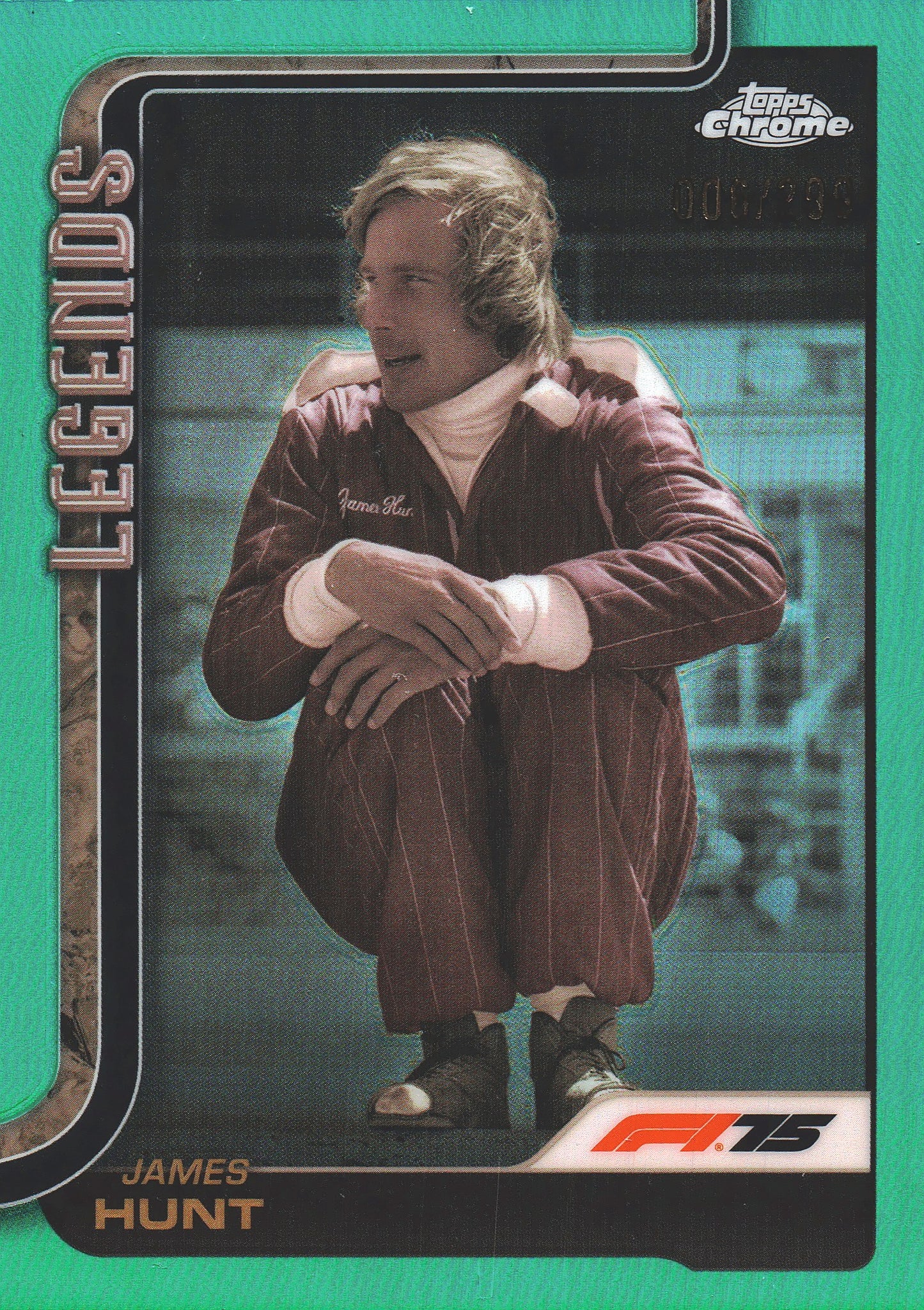 2025 Topps Chrome Formula 1 Teal /299 James Hunt #155 Mclaren