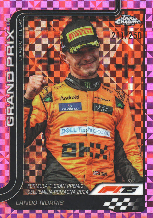 2025 Topps Chrome Formula 1 Pink /250 Lando Norris #128 McLaren
