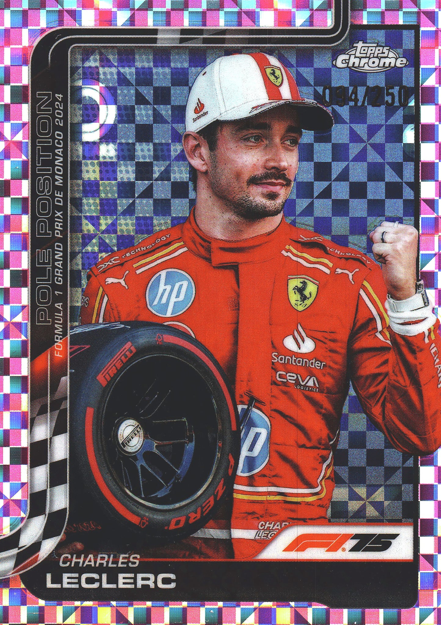 2025 Topps Chrome Formula 1 Pink /250 Charles Leclerc #118 Ferrari
