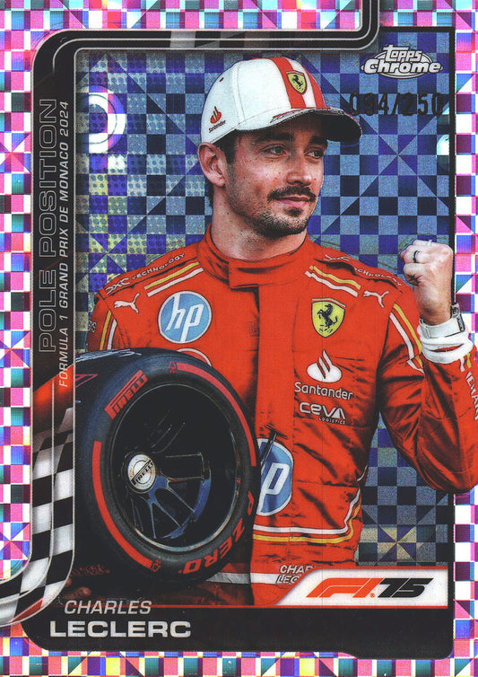 2025 Topps Chrome Formula 1 Pink /250 Charles Leclerc #118 Ferrari